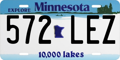MN license plate 572LEZ