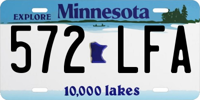 MN license plate 572LFA