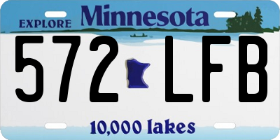 MN license plate 572LFB