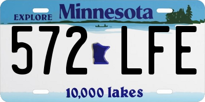 MN license plate 572LFE
