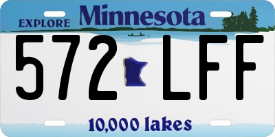 MN license plate 572LFF