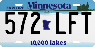 MN license plate 572LFT