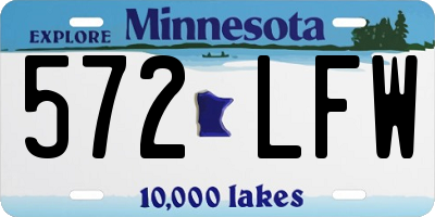 MN license plate 572LFW