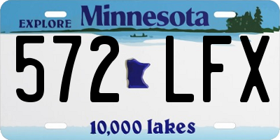 MN license plate 572LFX