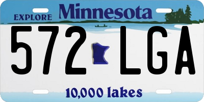 MN license plate 572LGA