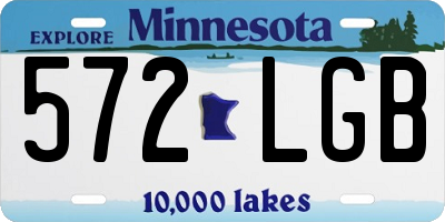 MN license plate 572LGB
