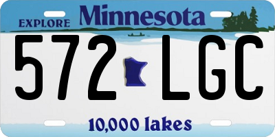 MN license plate 572LGC