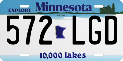 MN license plate 572LGD