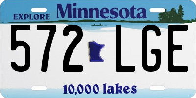MN license plate 572LGE