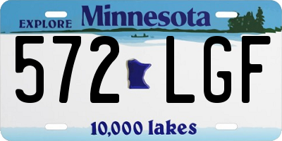 MN license plate 572LGF
