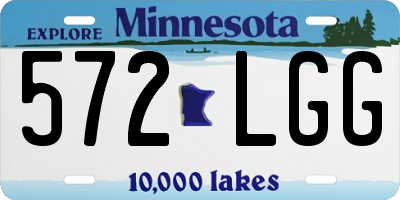 MN license plate 572LGG