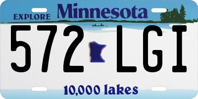 MN license plate 572LGI