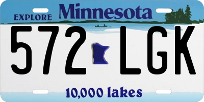 MN license plate 572LGK