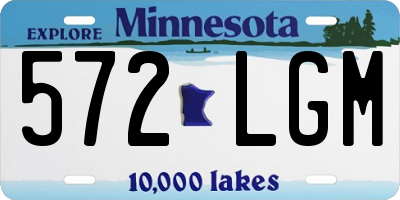 MN license plate 572LGM