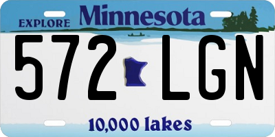 MN license plate 572LGN