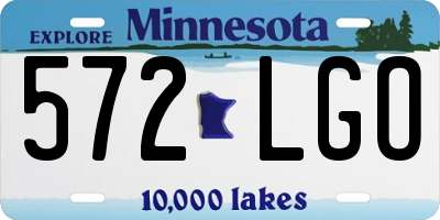 MN license plate 572LGO