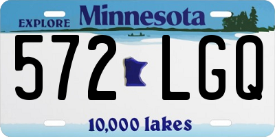 MN license plate 572LGQ