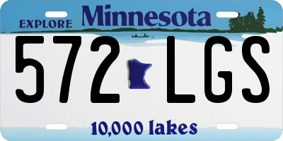 MN license plate 572LGS