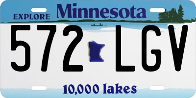 MN license plate 572LGV