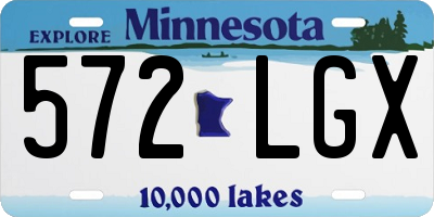 MN license plate 572LGX