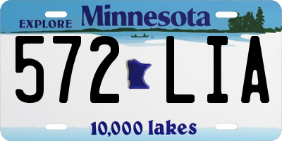 MN license plate 572LIA