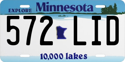 MN license plate 572LID