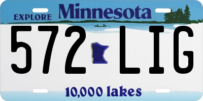 MN license plate 572LIG