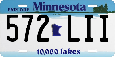 MN license plate 572LII