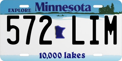 MN license plate 572LIM