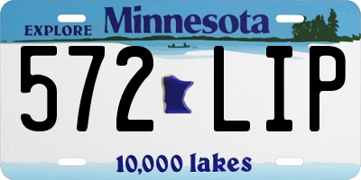 MN license plate 572LIP