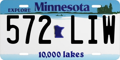 MN license plate 572LIW