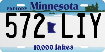 MN license plate 572LIY