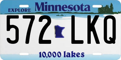 MN license plate 572LKQ