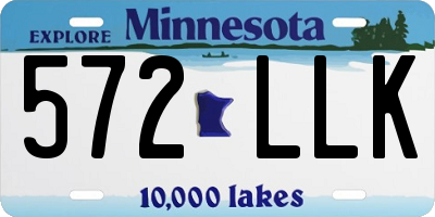 MN license plate 572LLK