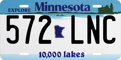MN license plate 572LNC