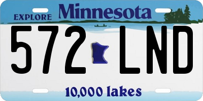 MN license plate 572LND