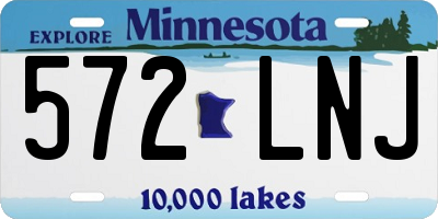 MN license plate 572LNJ