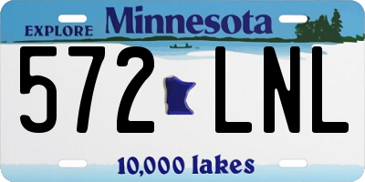 MN license plate 572LNL