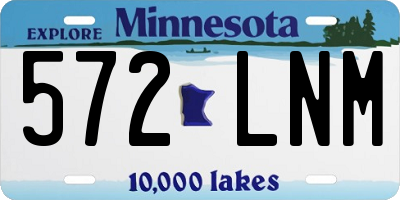 MN license plate 572LNM