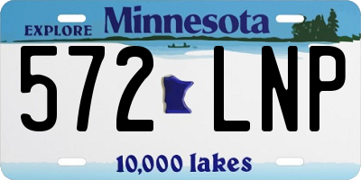 MN license plate 572LNP