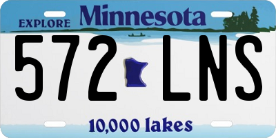 MN license plate 572LNS