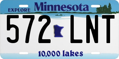 MN license plate 572LNT