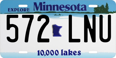 MN license plate 572LNU