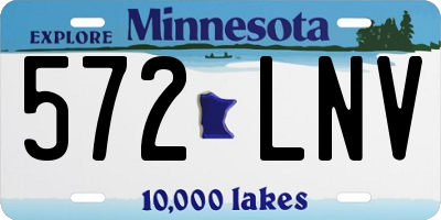 MN license plate 572LNV
