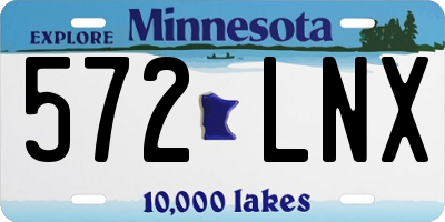 MN license plate 572LNX