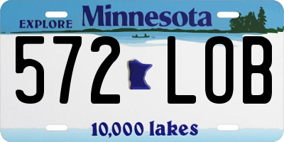 MN license plate 572LOB