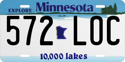 MN license plate 572LOC