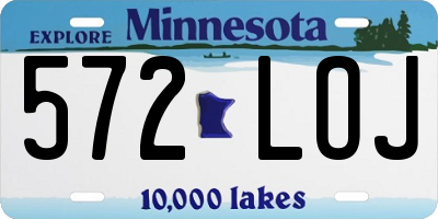 MN license plate 572LOJ