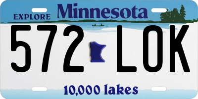 MN license plate 572LOK