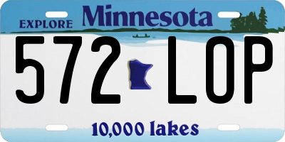 MN license plate 572LOP